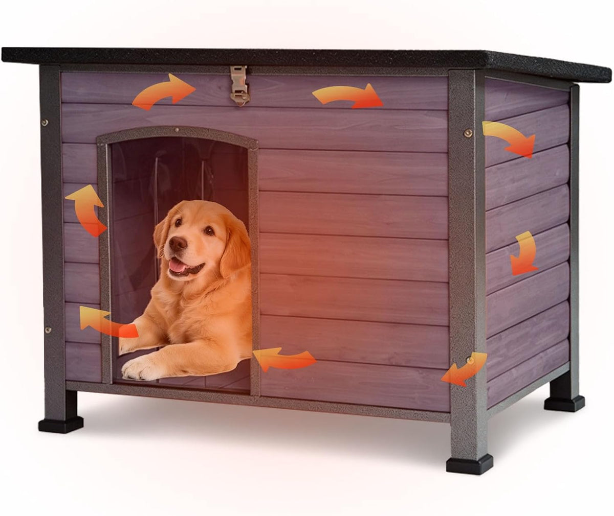 gutinneen large outdoor insulated dog house indestructible dog, main product view