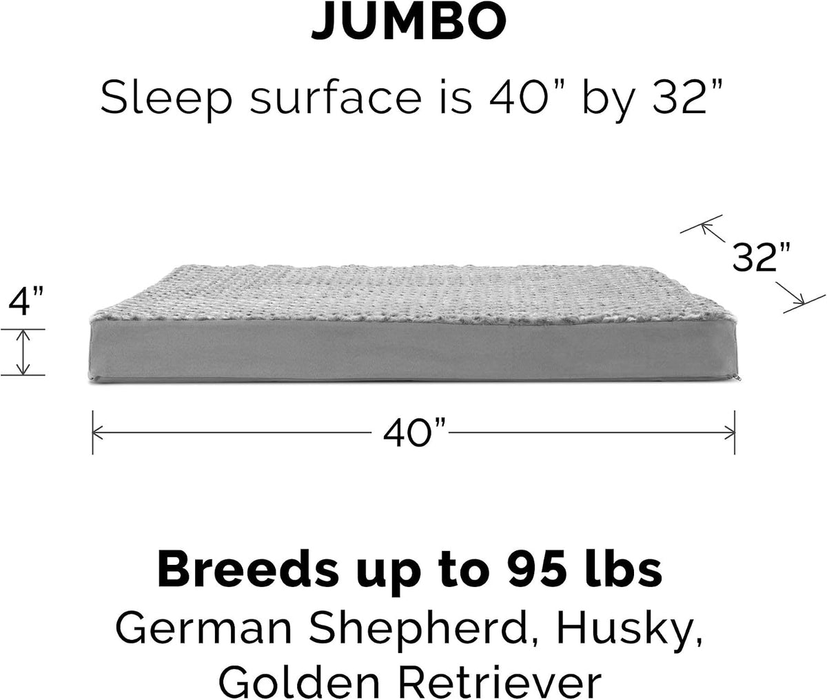 furhaven orthopedic dog bed for large dogs w/ shown in use