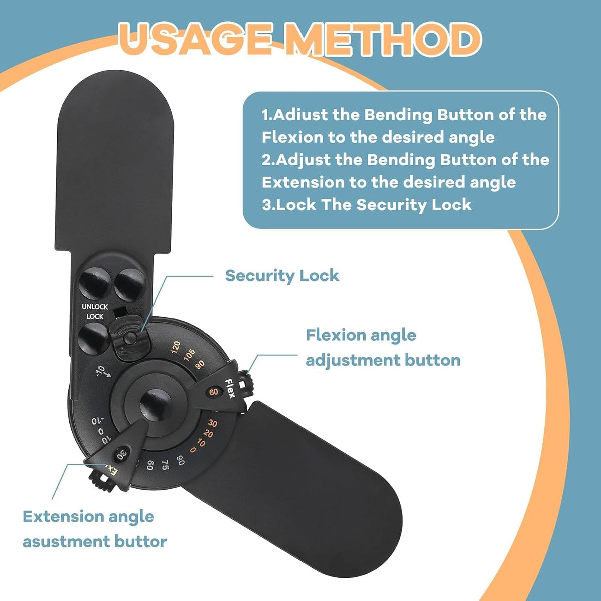 dog knee brace with adjustable support – acl showing dimensions