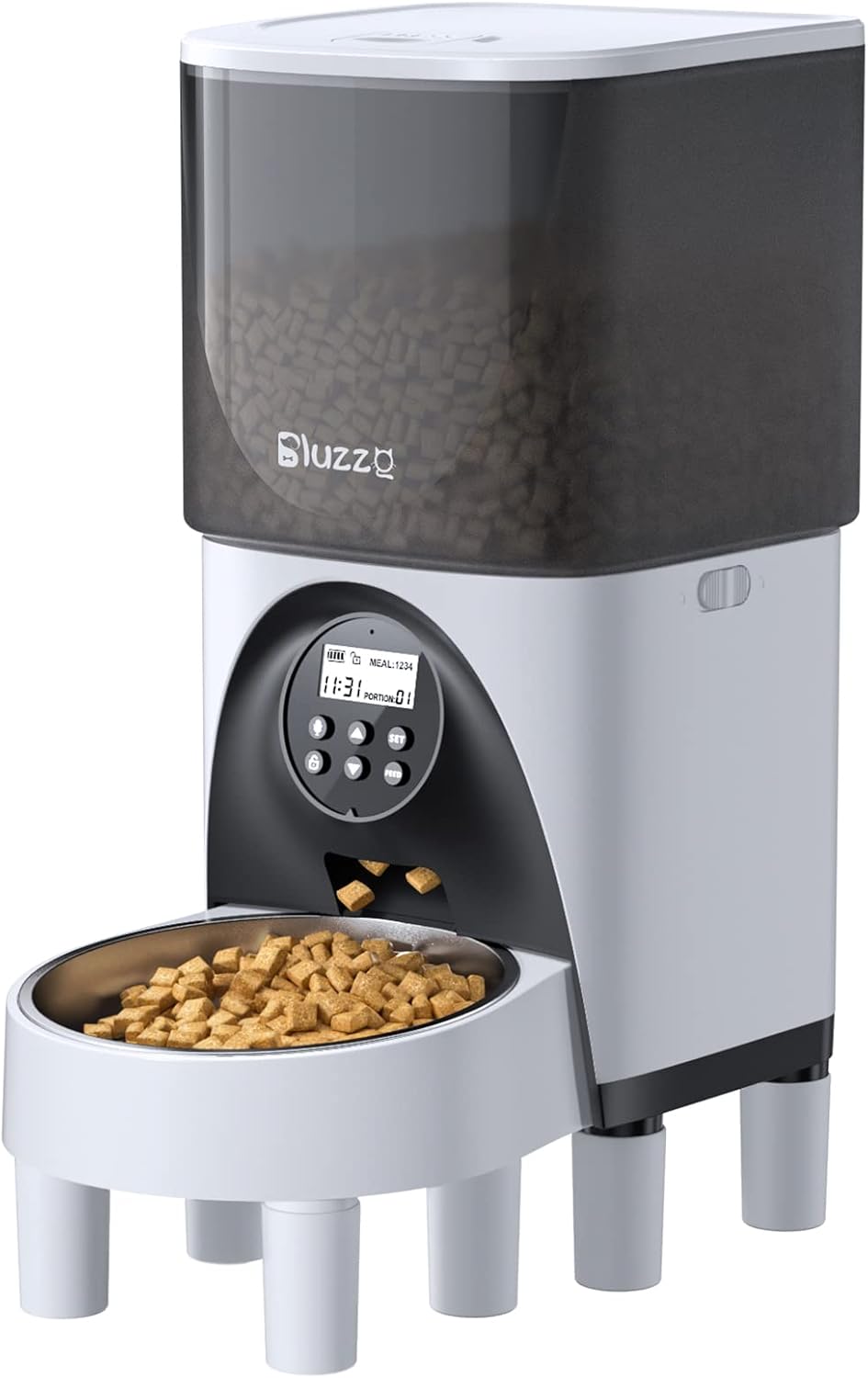 automatic cat feeders with stainless steel bowl, 4.5l, main product view