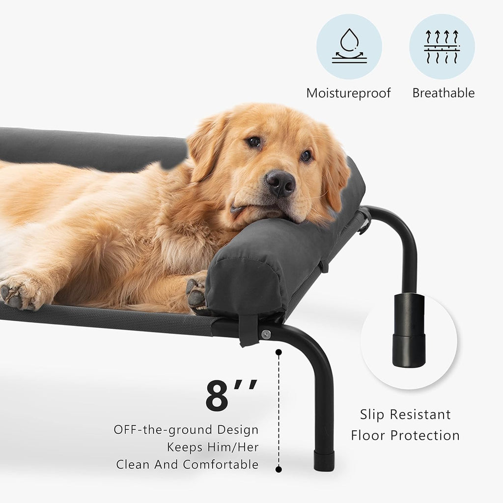 western home cooling elevated dog bed for large shown in use