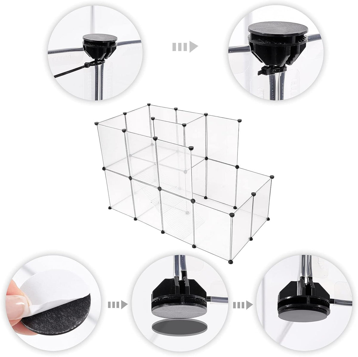 lionto outdoor enclosure for rabbits made of easy-care showing dimensions