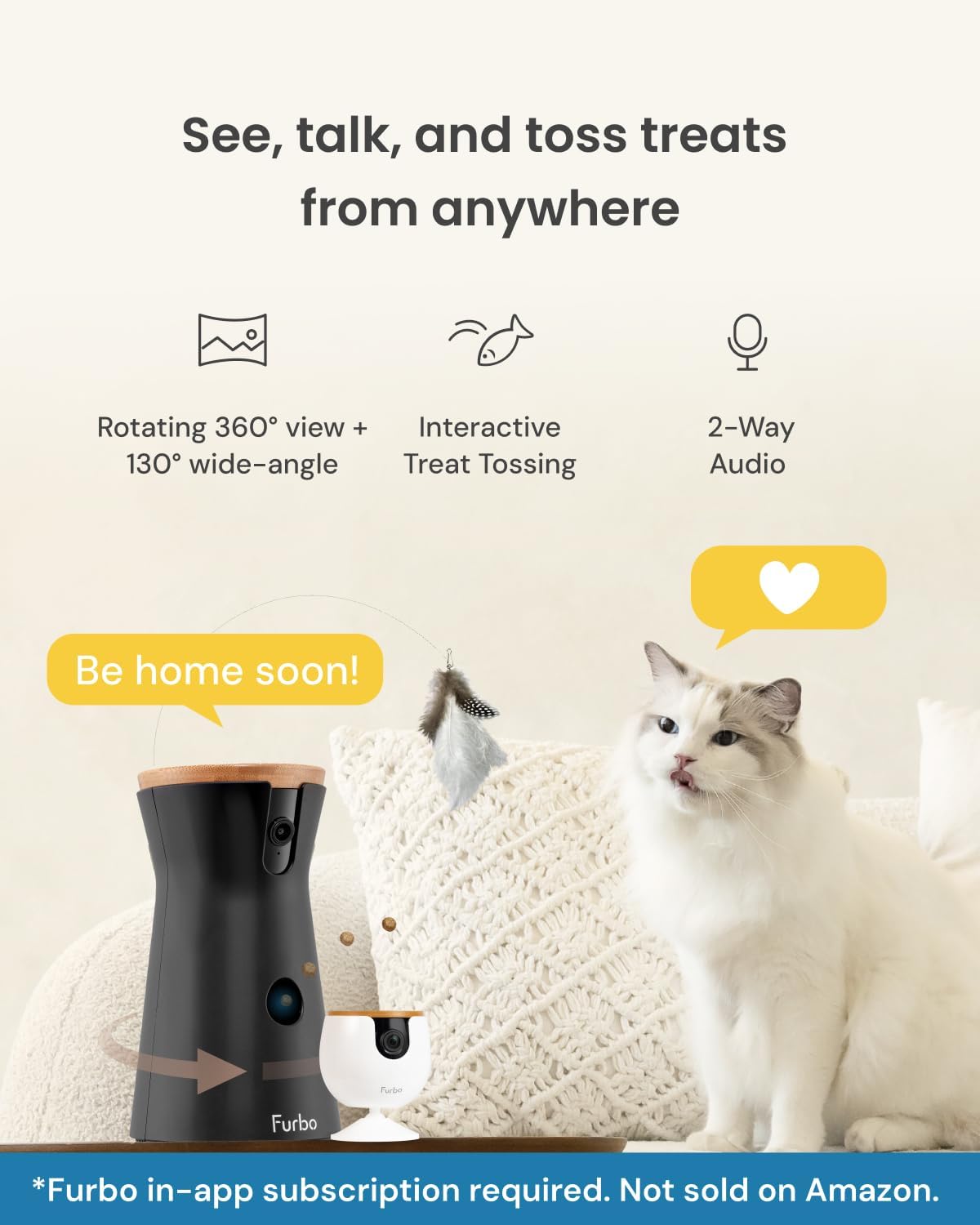 furbo 360° cat camera + mini [new subscription shown in use