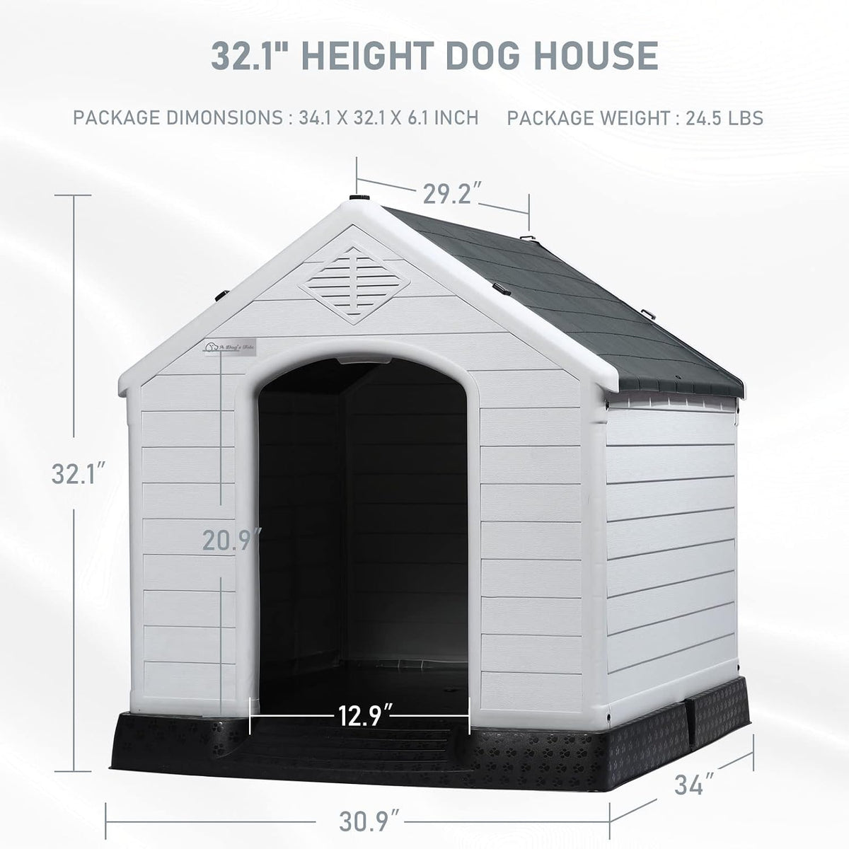 lemberi durable waterproof plastic dog house for small on a desk or shelf