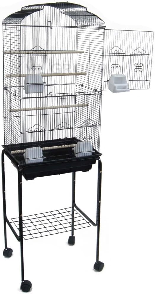 yml 6804 tall bird cage with rolling wheeled, main product view
