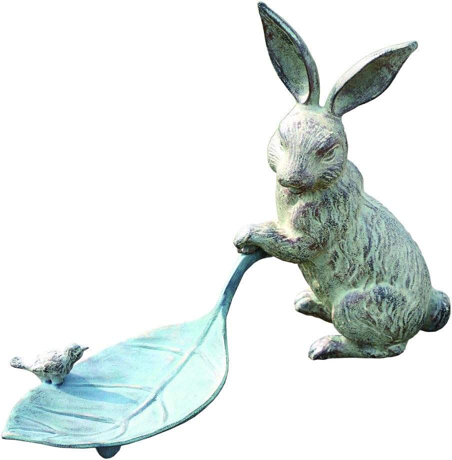spi home 33069 rabbit and leaf bird feeder, main product view