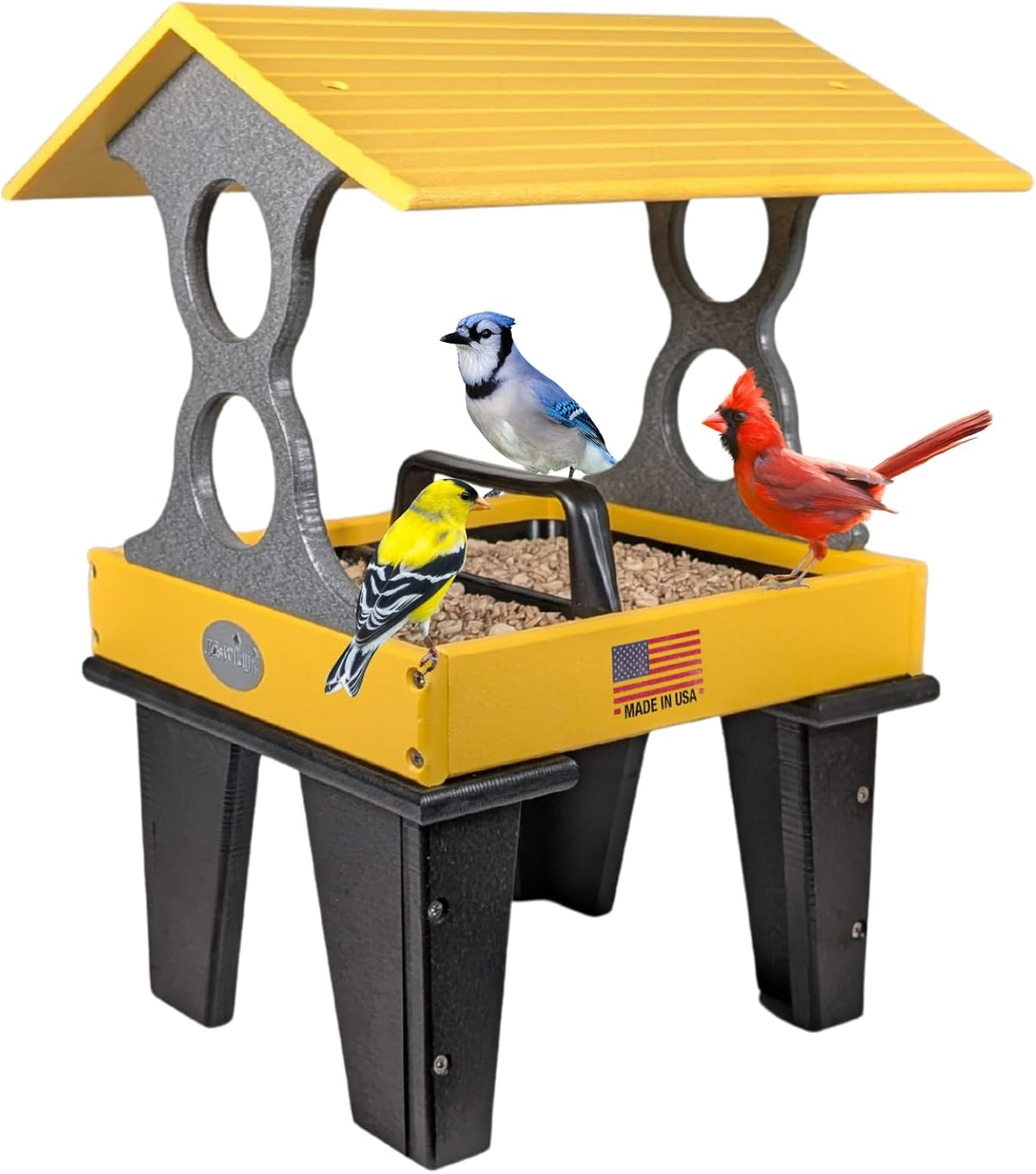 jcs wildlife medium ground fly thru bird feeder, main product view