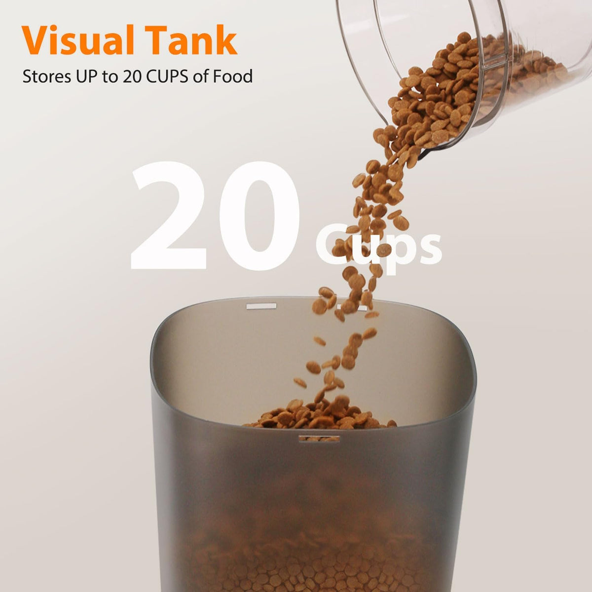 automatic cat feeder, cat food dispenser with stainless, close-up detail