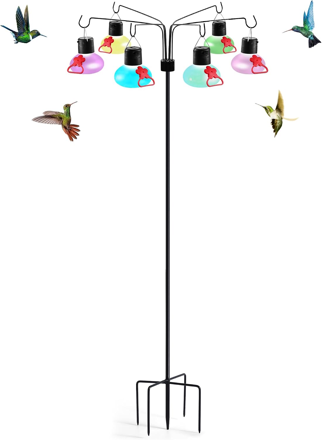 solar hummingbird feeders for outdoors decorative hummingbird feeders, main product view