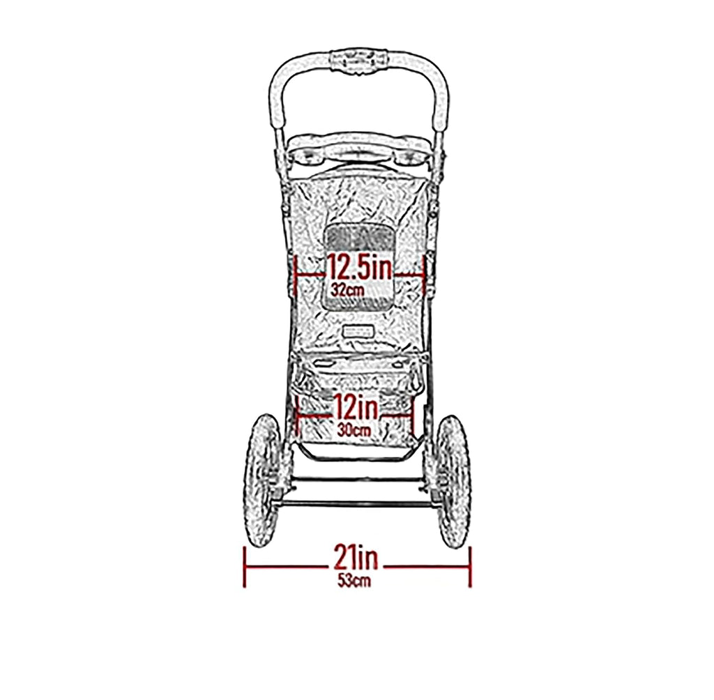 pet gear no-zip jogger pet stroller for cats/dogs, close-up detail