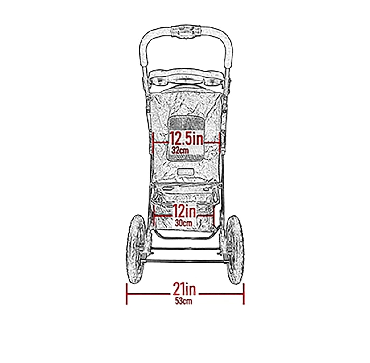 pet gear no-zip jogger pet stroller for cats/dogs, close-up detail