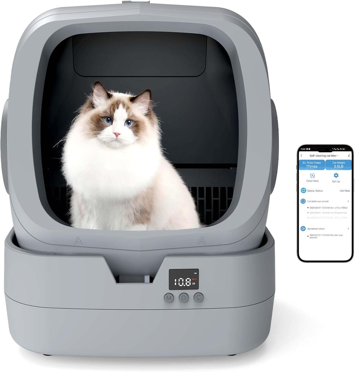 upfas automatic cat litter box self cleaning, main product view