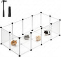 songmics pet playpen with floor, small animal playpen, main product view