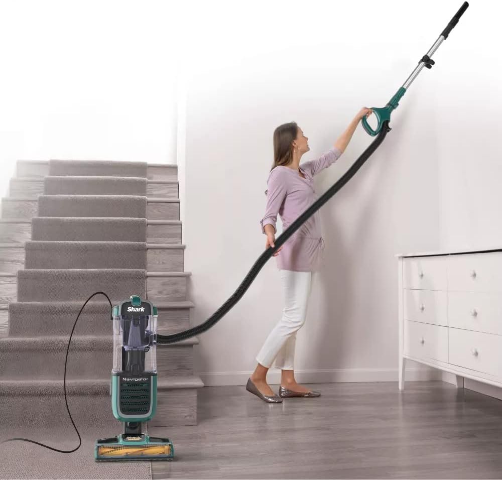 shark zu51 navigator swivel pro pet upright vacuum showing dimensions