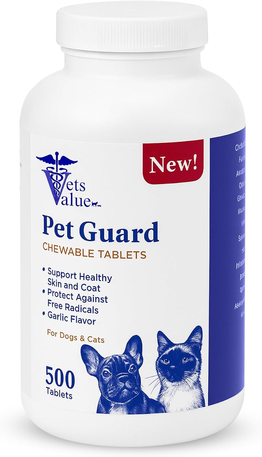all-natural flea & tick support for dogs and, side view