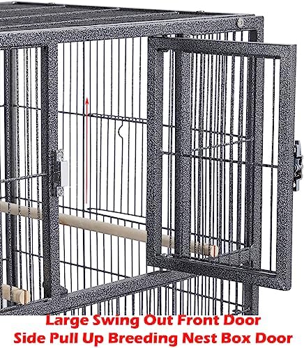 combo one stacker strudy wrought iron center divided, side view