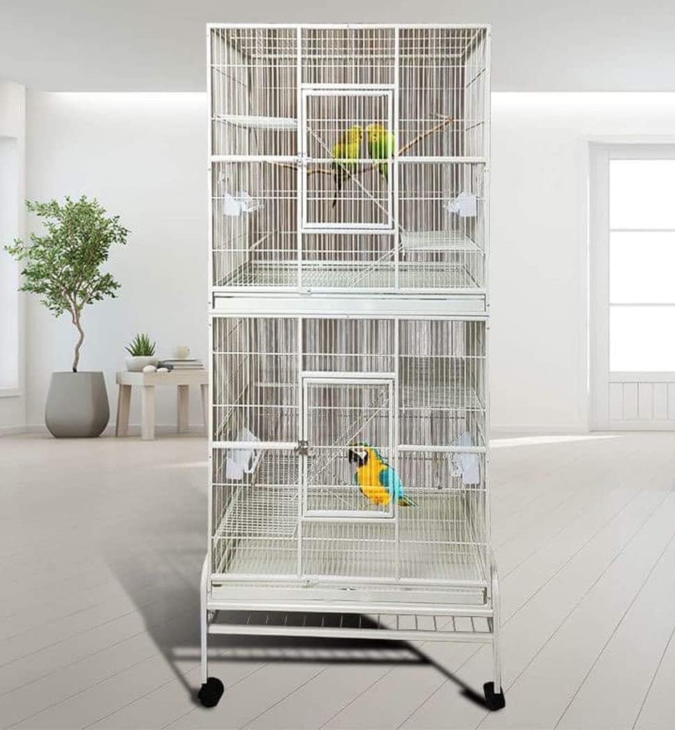 x-large double durable stackable two separate 3-levels bird, main product view