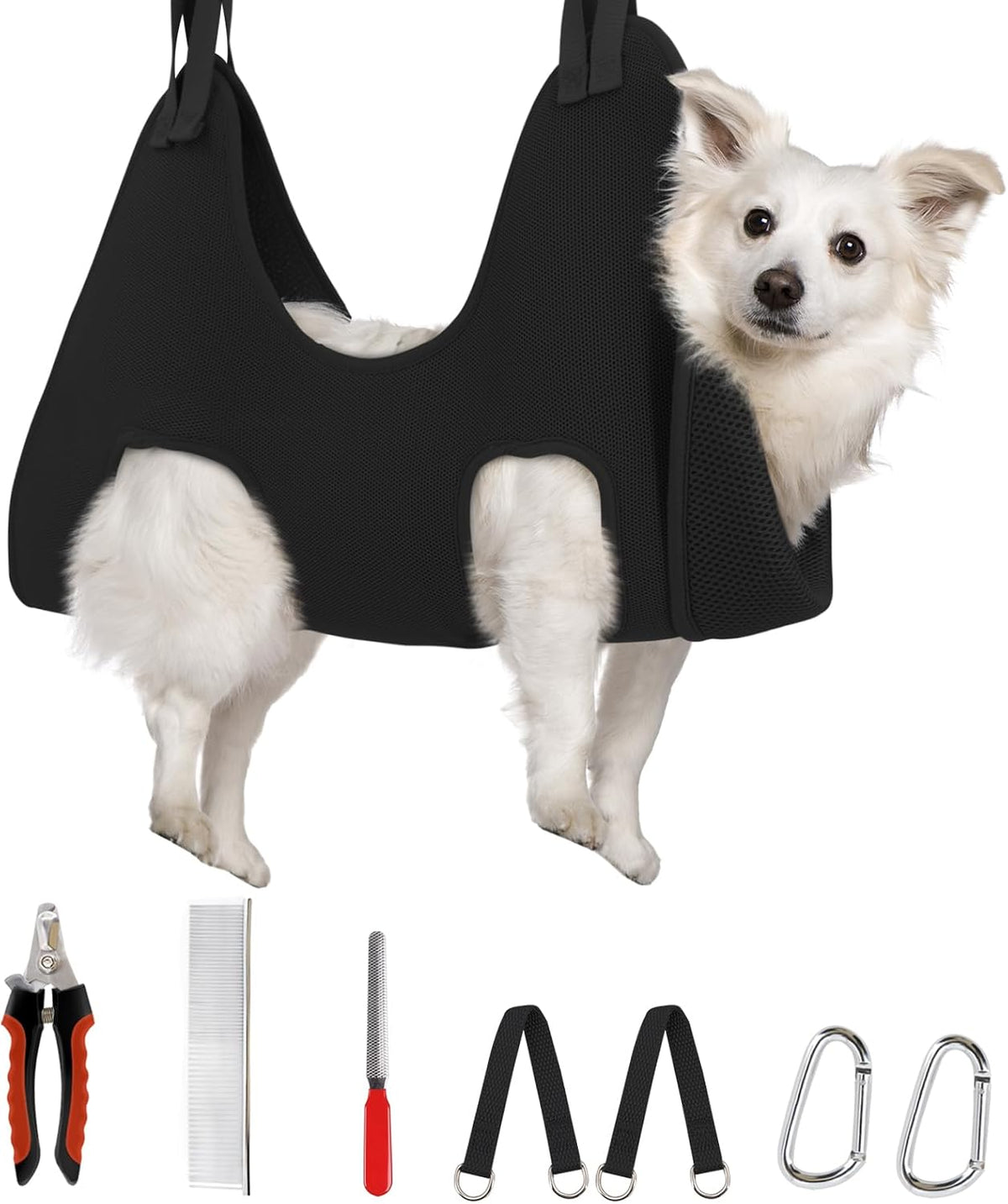 supet dog grooming hammock for nail trimming, pet, main product view