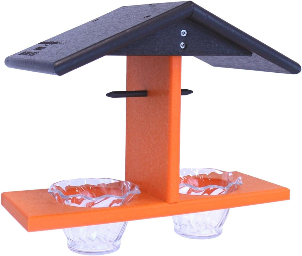oriole bird feeder, double-cup, black/orange, main product view