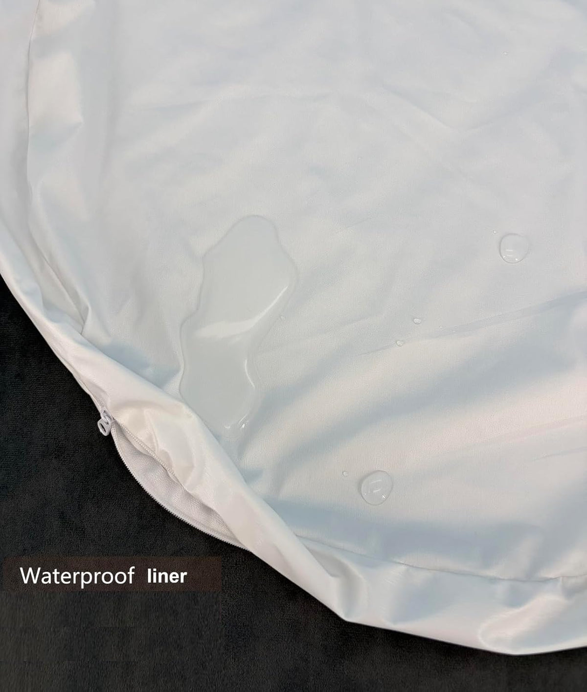 waterproof round dog bed orthopedic egg crate foam showing dimensions