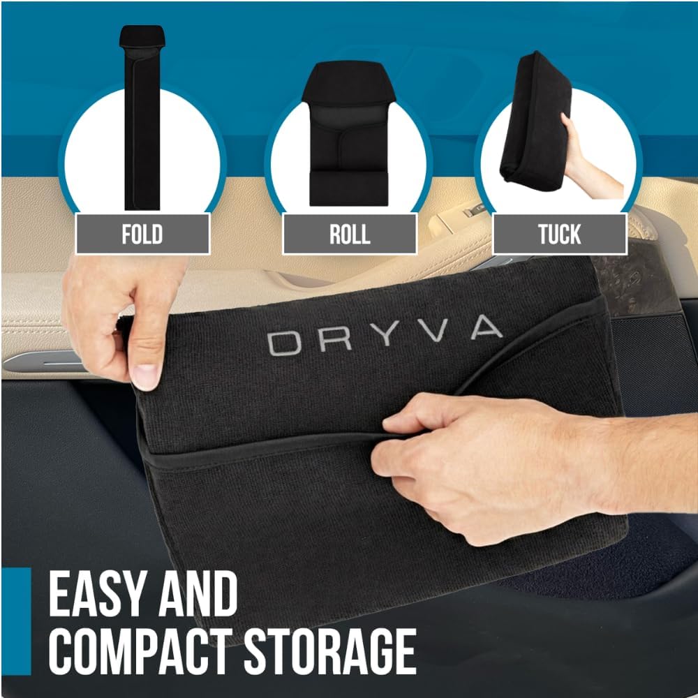 dryvaseat - premium microfiber towel car seat cover, close-up detail