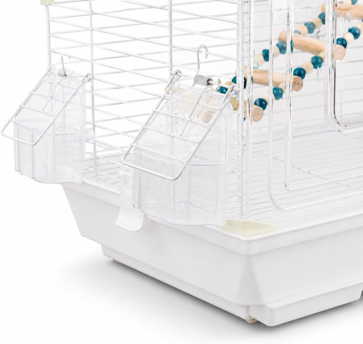 25 inch iron bird cage with stand for, side view