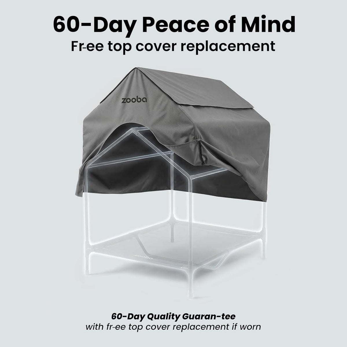 zooba large dog house outdoor, 36in elevated 2-in-1, package contents
