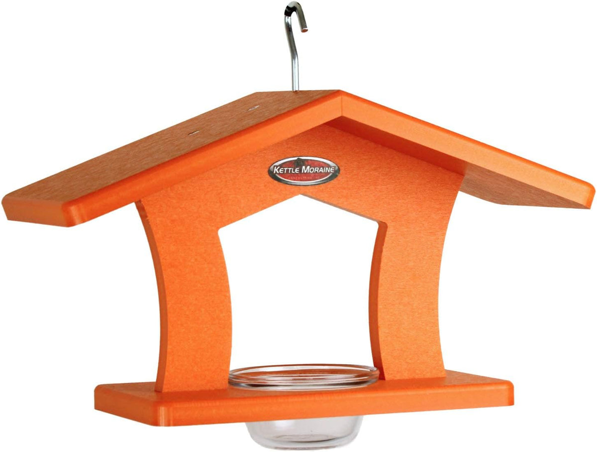 kettle moraine recycled single cup feeder, orange/orange, main product view