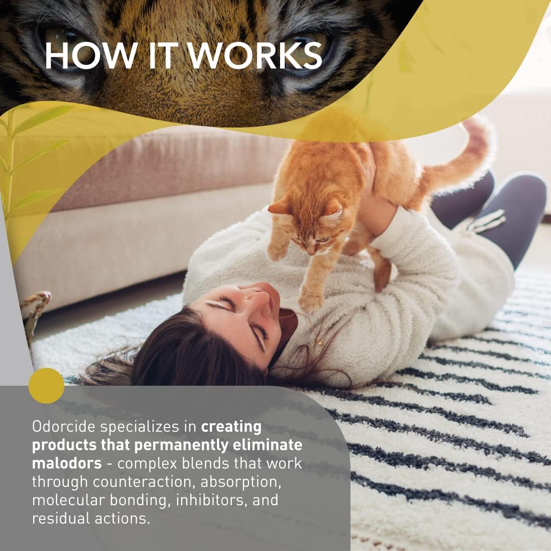 odorcide cat attack concentrate - cat urine remover showing dimensions