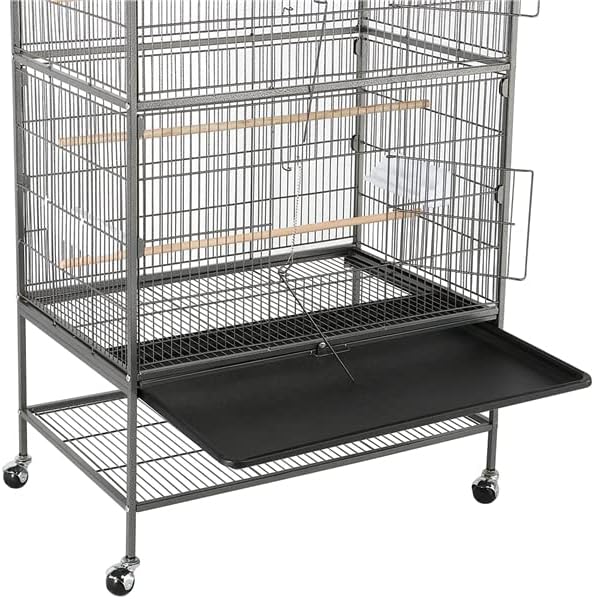 aviary on stand large bird cage on wheels showing dimensions