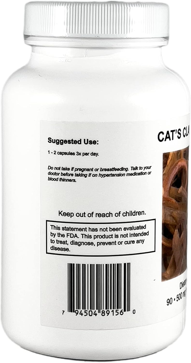 supreme nutrition cat’s claw supreme, 90 pure cat’s, close-up detail