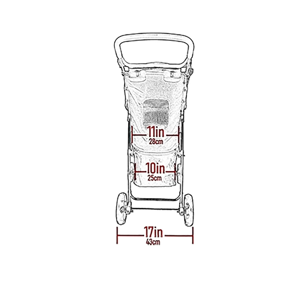 pet gear no-zip happy trails lite pet stroller, close-up detail