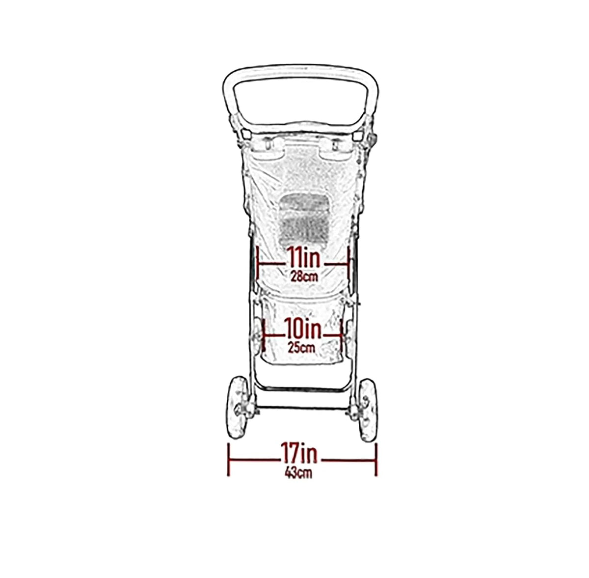 pet gear no-zip happy trails lite pet stroller, close-up detail