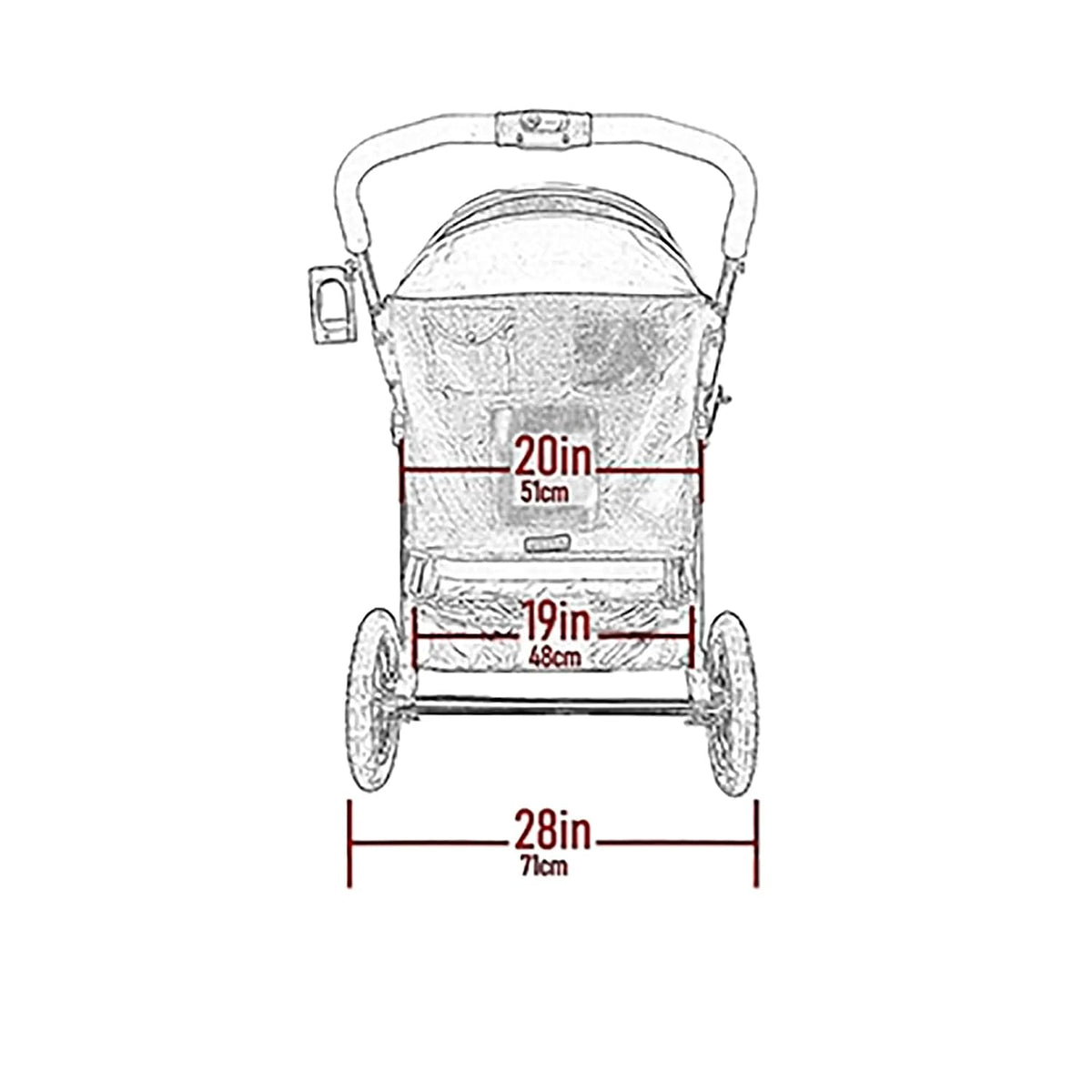 pet gear no-zip double pet stroller, jade, close-up detail