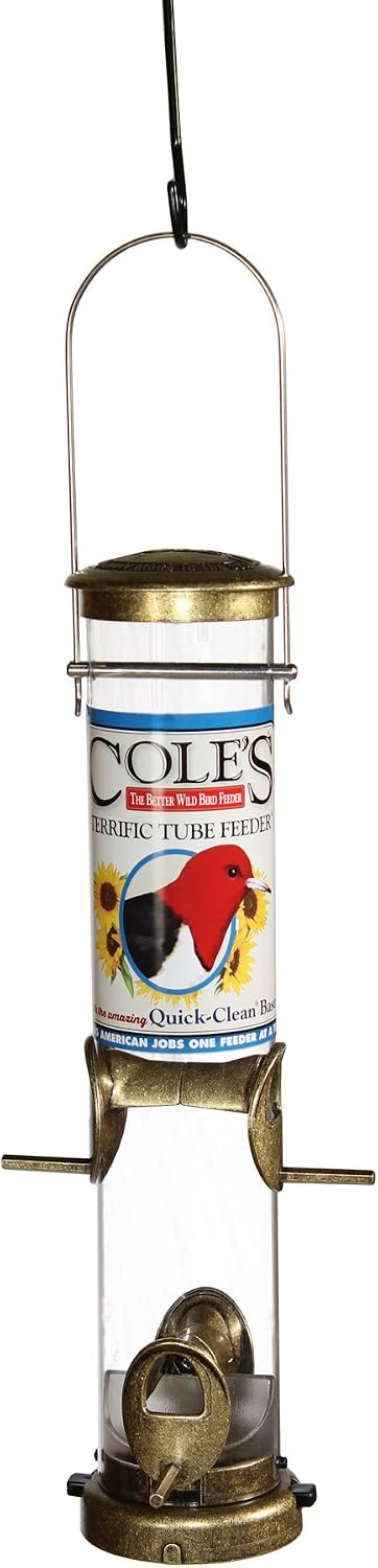 cole's tt04 terrific tube bird feeder, 4-port, main product view