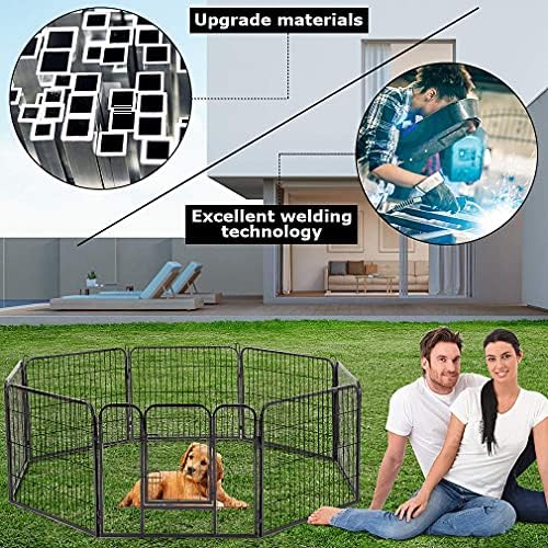 bestpet | dog playpen | 32", 8 panels, side view