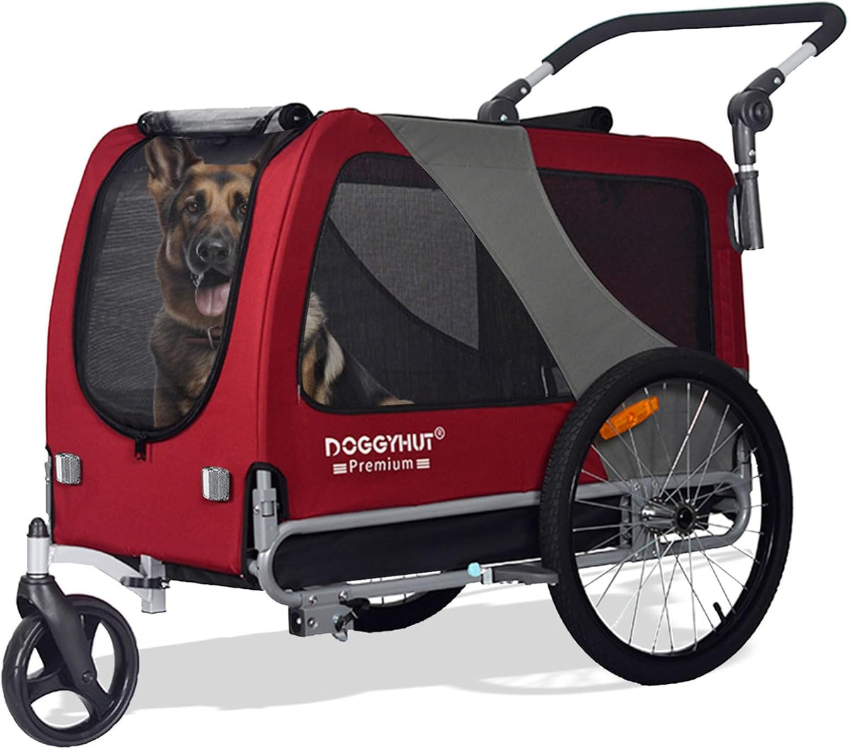 doggyhut® premium x large pet bike trailer &, main product view