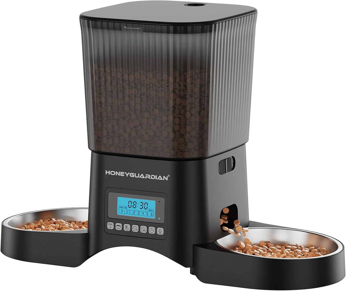 honeyguardian automatic cat feeder for 2 cats, automatic, main product view