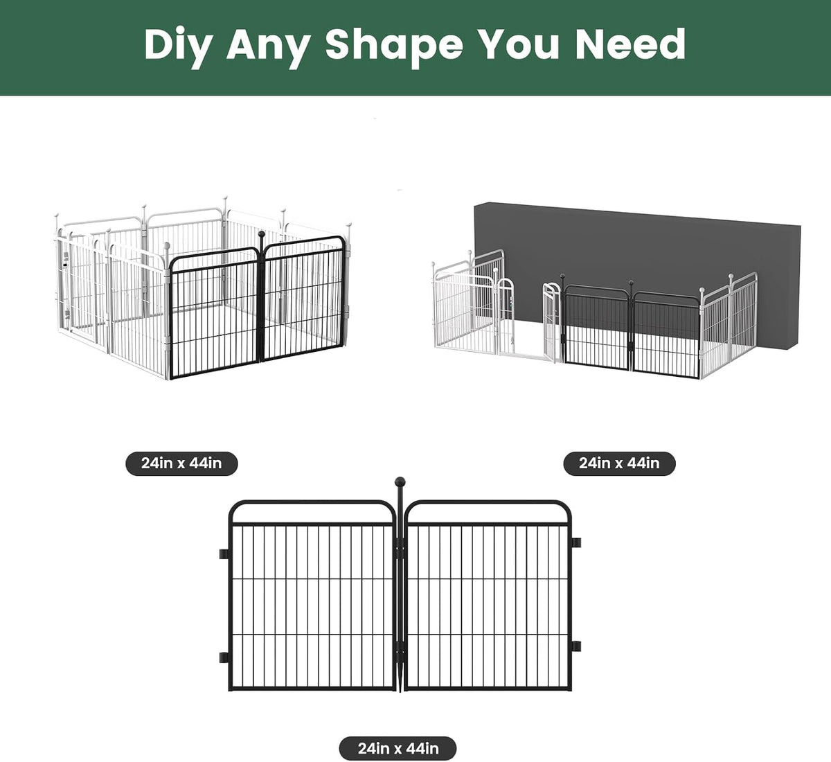 gardner pet dog playpens, 24" h 2 add-on, close-up detail