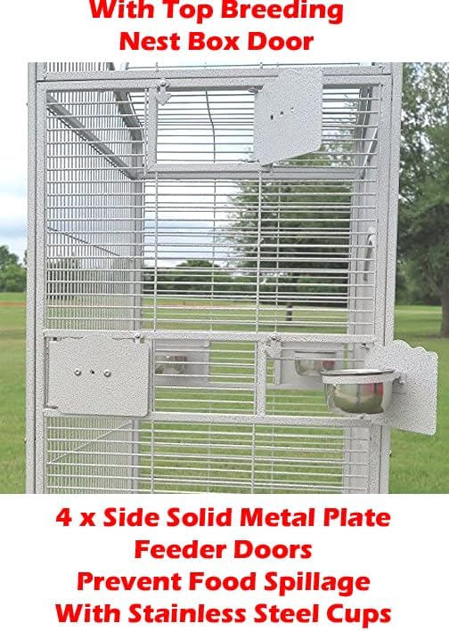 x-large elegance and durable wrought iron open play, side view