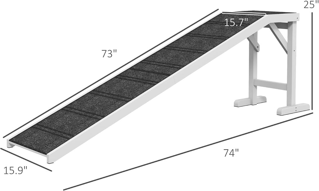 pawhut dog ramp for bed, pet ramp for, close-up detail
