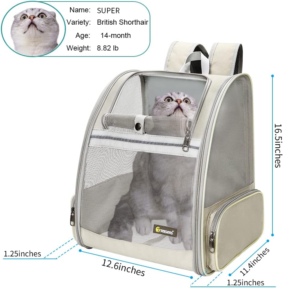 texsens innovative traveler bubble backpack pet carriers for shown in use
