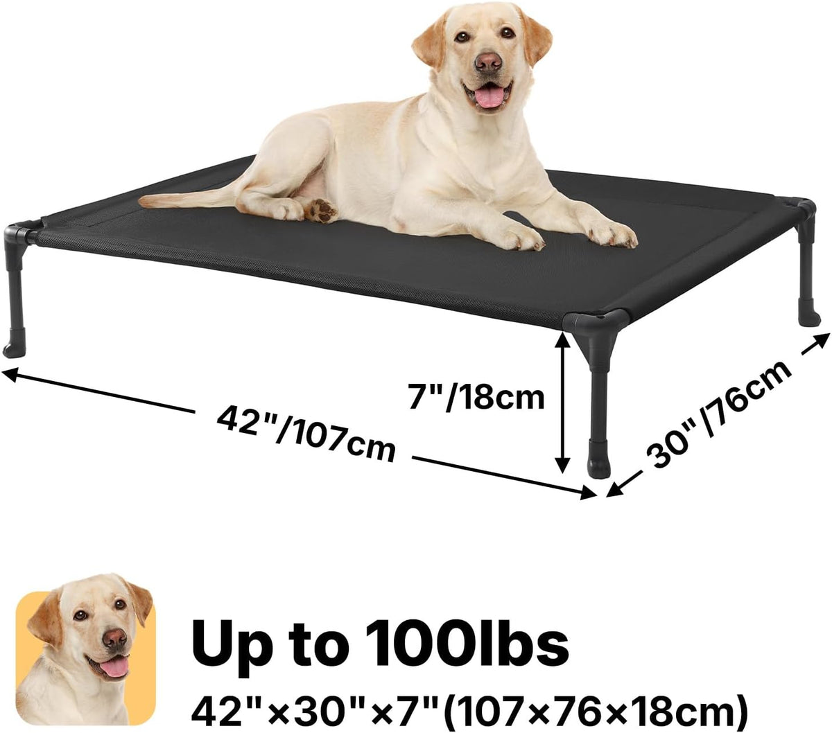 veehoo outdoor elevated dog bed large sized dogs, package contents