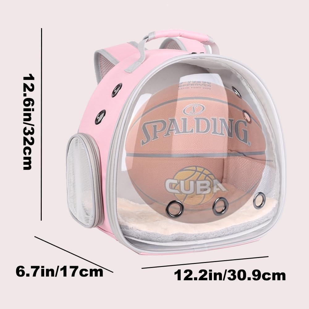 portable small animal backpack travel breathable pet carrier, close-up detail