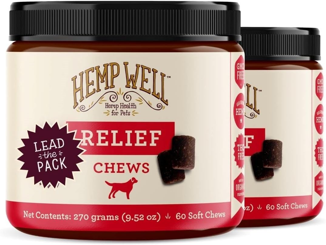 hemp well relief dog soft chews with organic, main product view