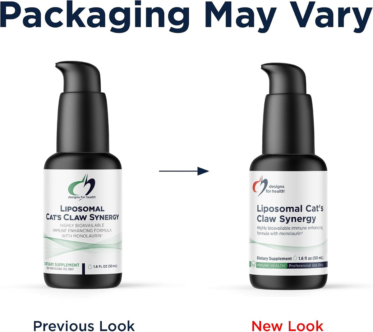 designs for health liposomal cat's claw synergy, 50, side view