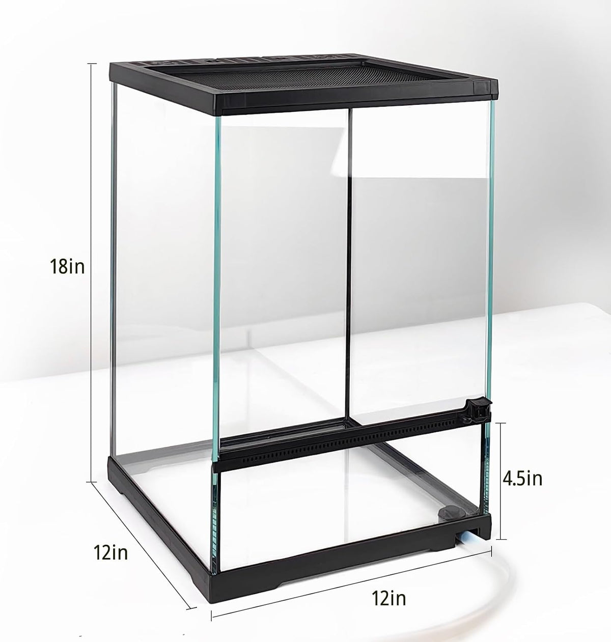 11 gallon tall reptile glass tank 12"x12"x18" with shown in use