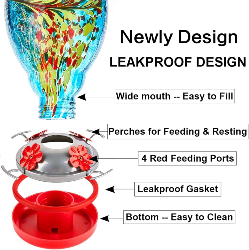 wosibo hummingbird feeder for outdoors patio large 32, side view