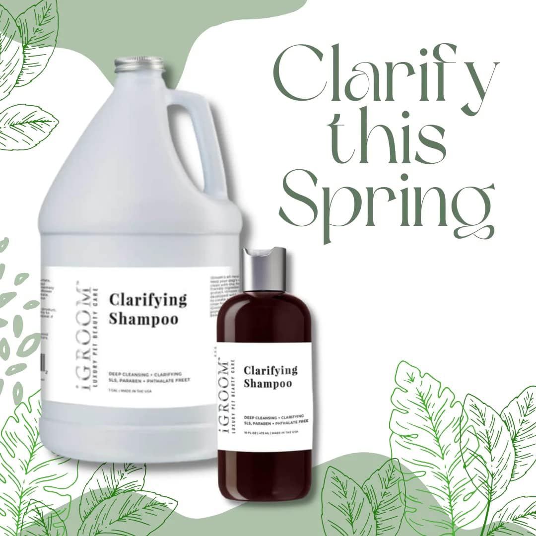 igroom clarifying dog shampoo, luxury pet beauty care, close-up detail