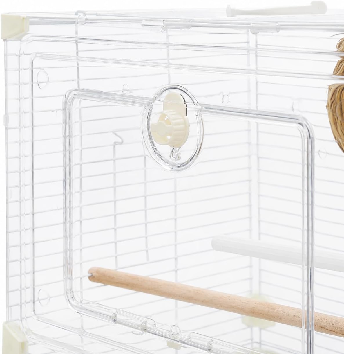 25 inch iron bird cage with stand for showing dimensions